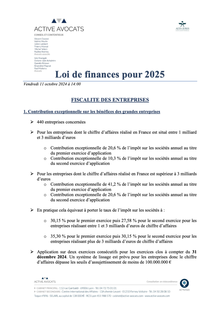 Loi de finances 2025 : Ce qu’il faut savoir pour les entreprises et les particuliers